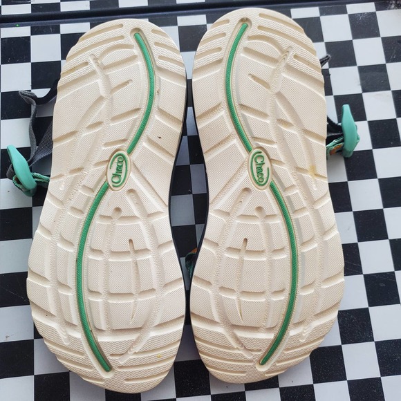 Chaco Aqua and Orange Zx2 Classic Womens Sandals Sz 8 Katydid Comfort Sandal - Picture 3 of 9